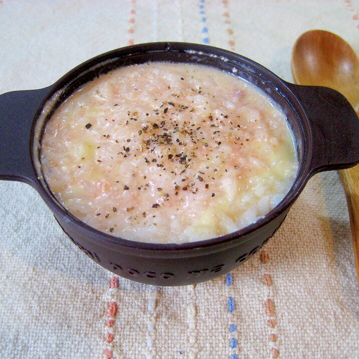 3分で完成 めちゃ旨 レンジでたらこリゾット レシピ 作り方 By Nyanpyow 楽天レシピ